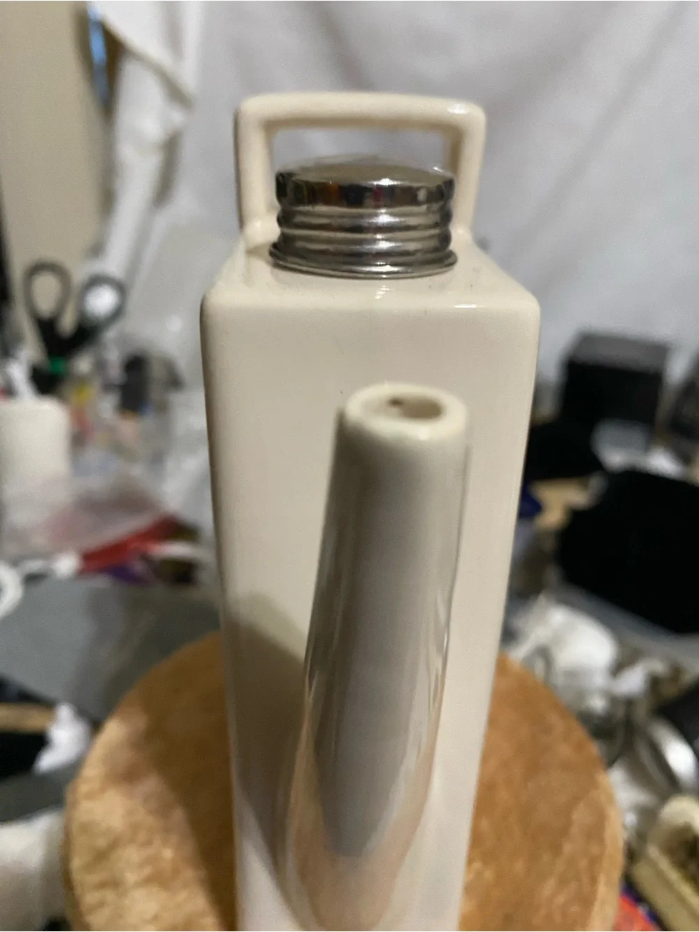 Olive Oil Decorative Bottle Container Corner Grocery Domenico's Glass